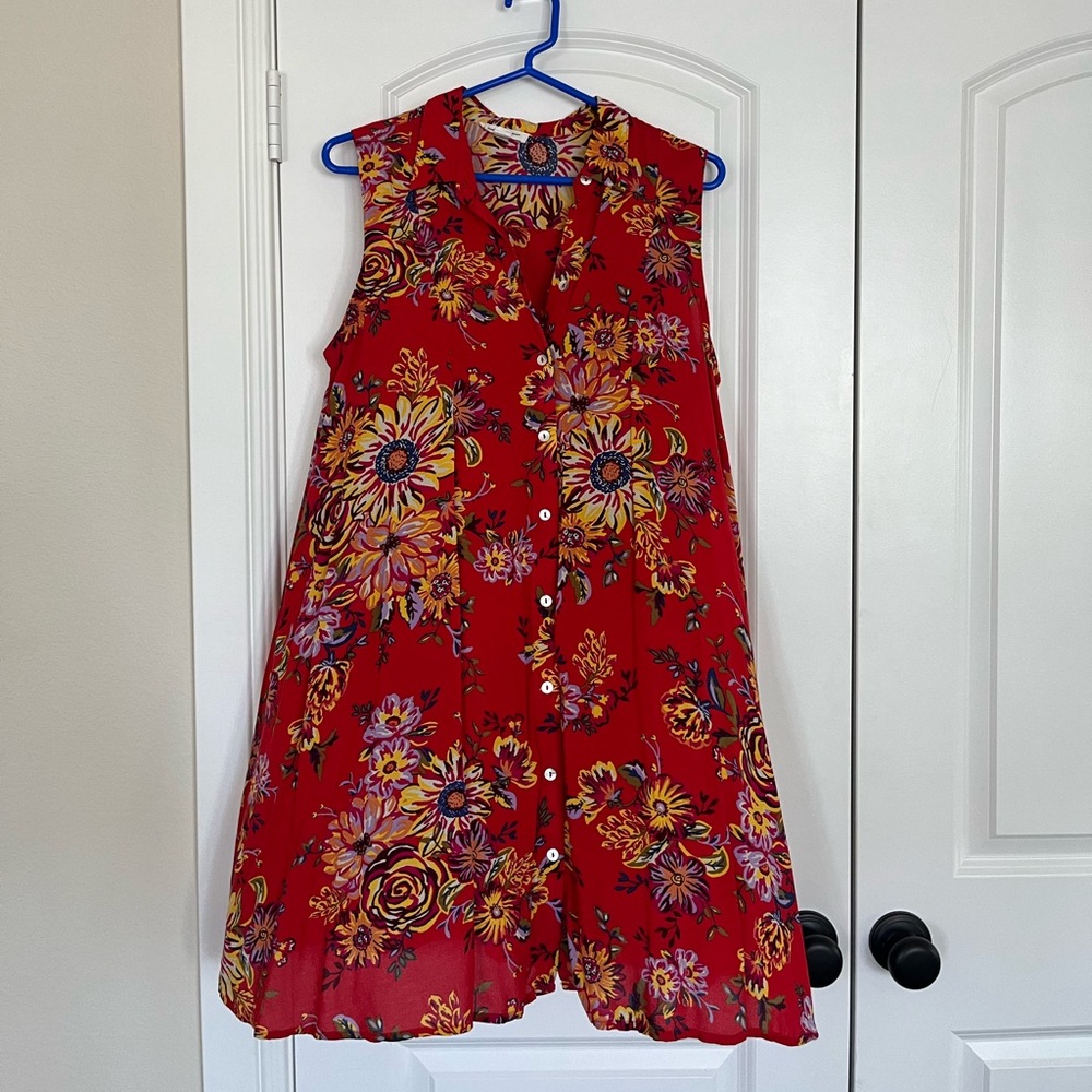 Sunflower Sleeveless Flowy Dress